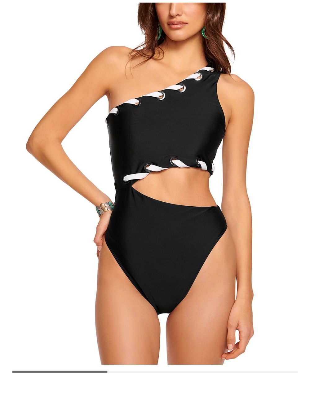 Ramy Brook Verdie one piece swimsuit size M black